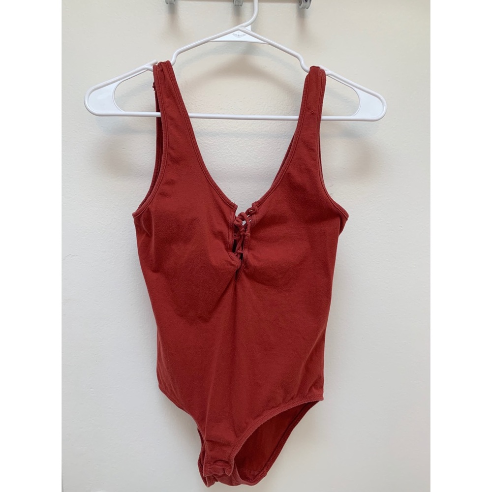 Topshop Lace-Up Bodysuit